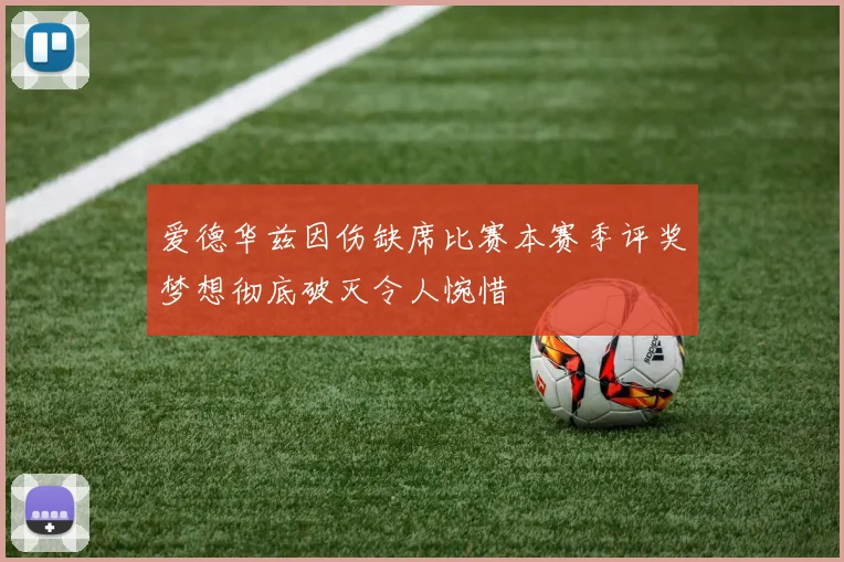 爱德华兹因伤缺席比赛本赛季评奖梦想彻底破灭令人惋惜