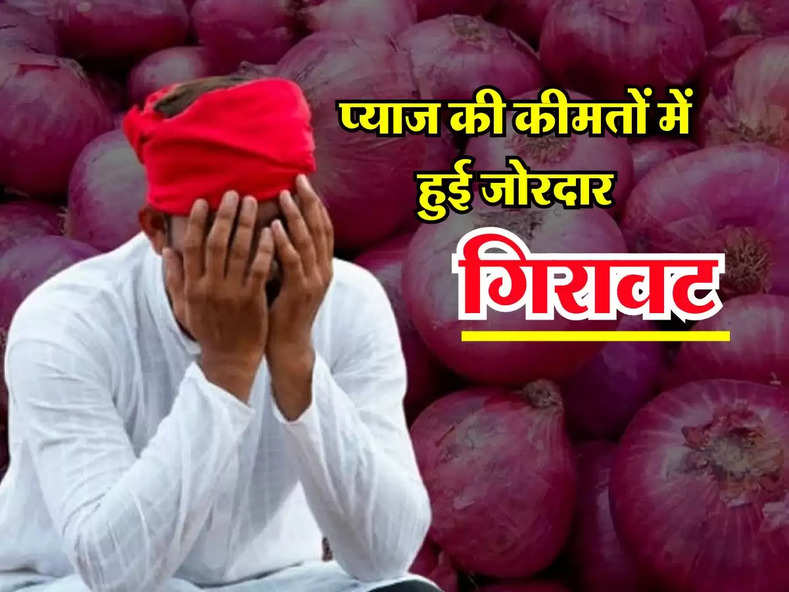 Onion Price Down : प्याज की कीमतों में हुई जोरदार गिरावट, किसानों को निर्यात प्रतिबंध से हो रहा भारी नुकसान