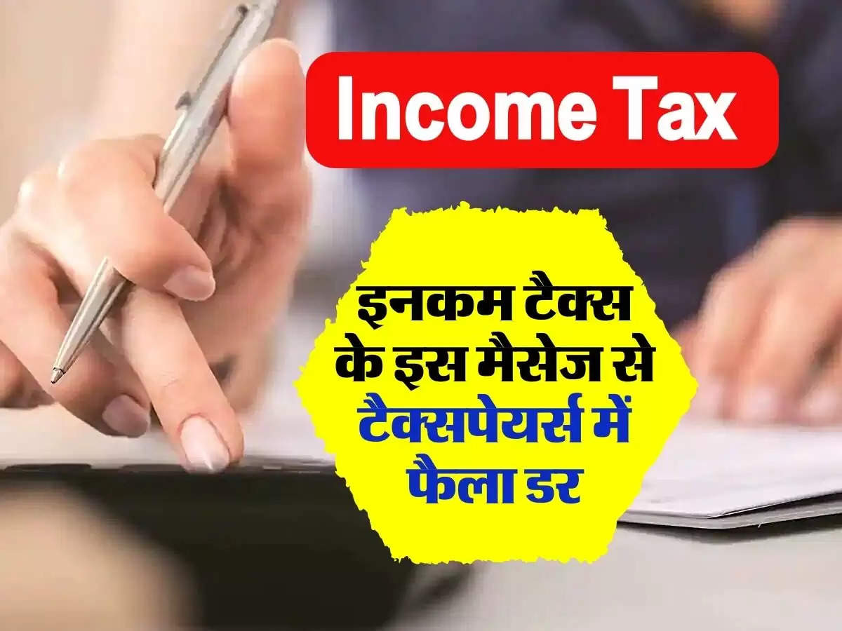 ​​​​​​Income Tax: इनकम टैक्स के इस मैसेज से टैक्सपेयर्स में फैला डर