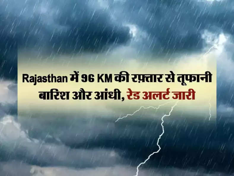 Rajasthan में 96 KM की रफ़्तार से तेज बारिश और तुफान, मौसम विभाग ने किया अलर्ट जारी
