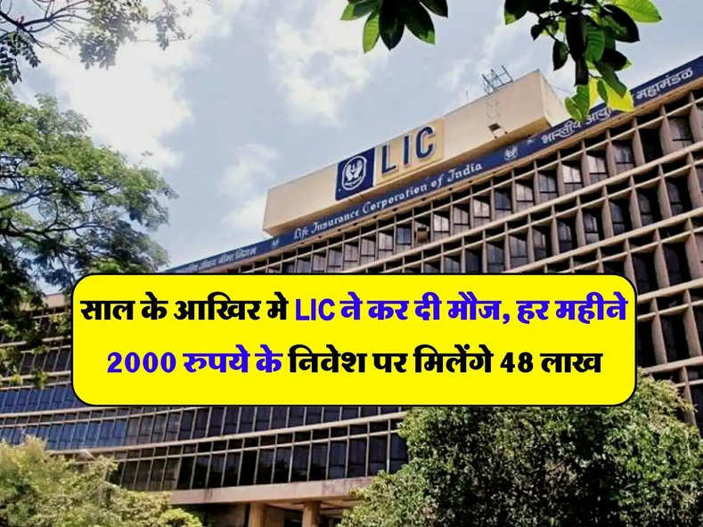 साल के आखिर मे LIC ने कर दी मौज, हर महीने 2000 रुपये के निवेश पर मिलेंगे 48 लाख