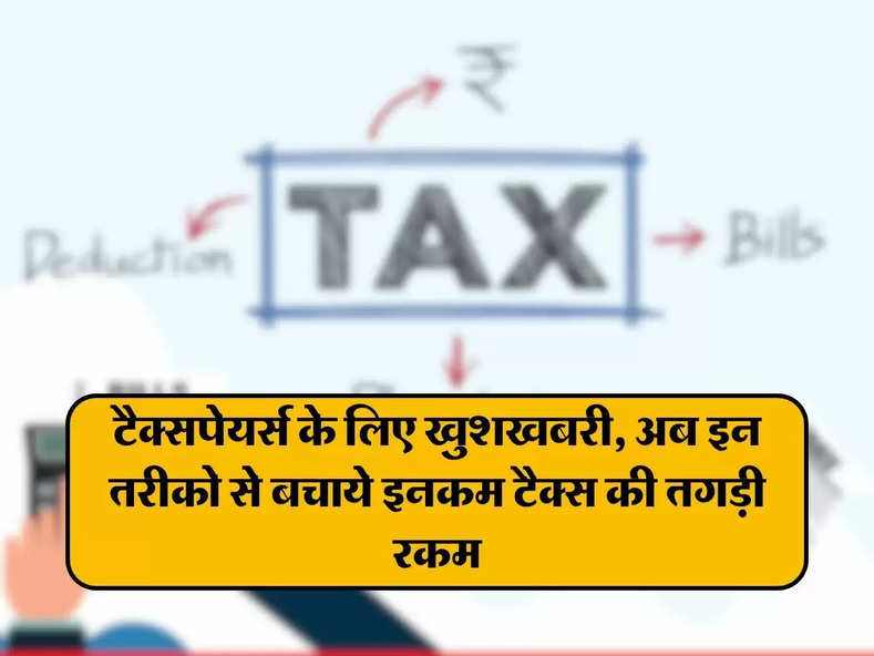 टैक्सपेयर्स के लिए खुशखबरी, अब इन तरीको से बचाये इनकम टैक्स की तगड़ी रकम 