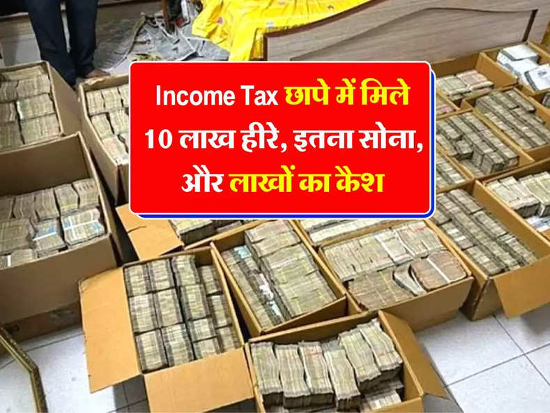 Income Tax छापे में मिले 10 लाख हीरे, इतना सोना, और लाखों का कैश, फाइल के मोटे पन्ने ने खोल दिया राज