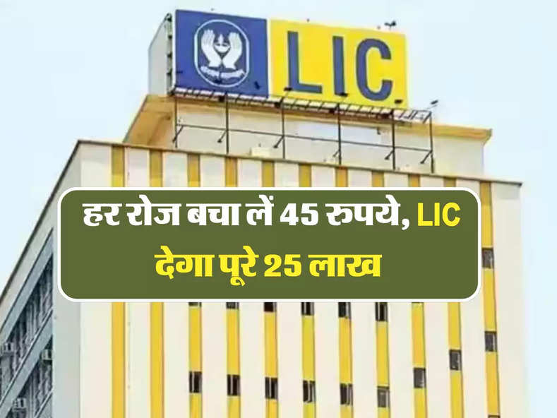 LIC Scheme : हर रोज बचा लें 45 रुपये, LIC देगा पूरे 25 लाख